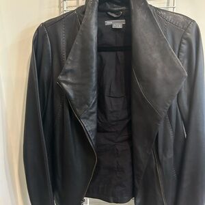 Vince Black Leather Jacket for Women